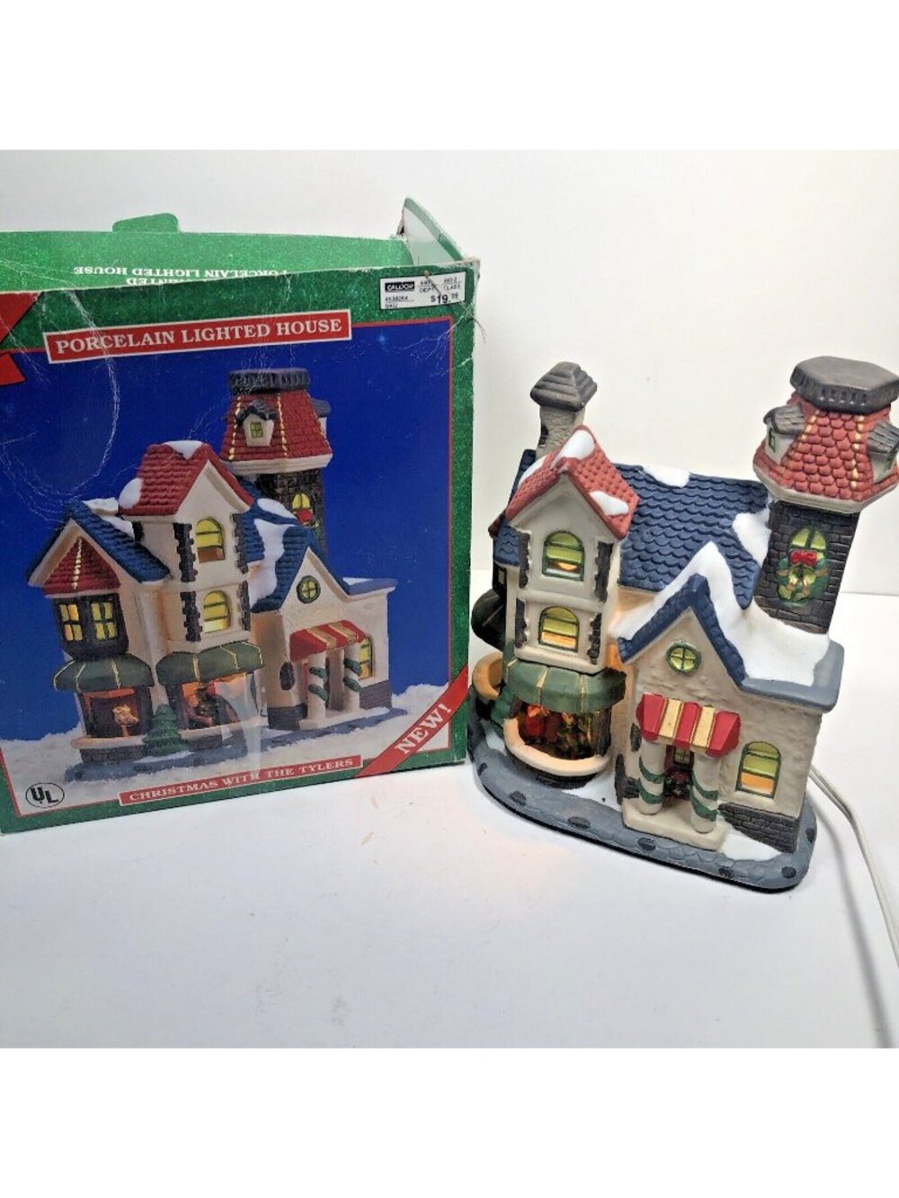 Village Square Collectibles Porcelain "Christmas w the Tylers" with Original Box